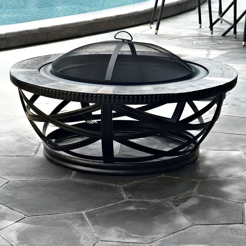 Crosley Glendale Steel Wood Burning Fire Pit Table & Reviews Wayfair